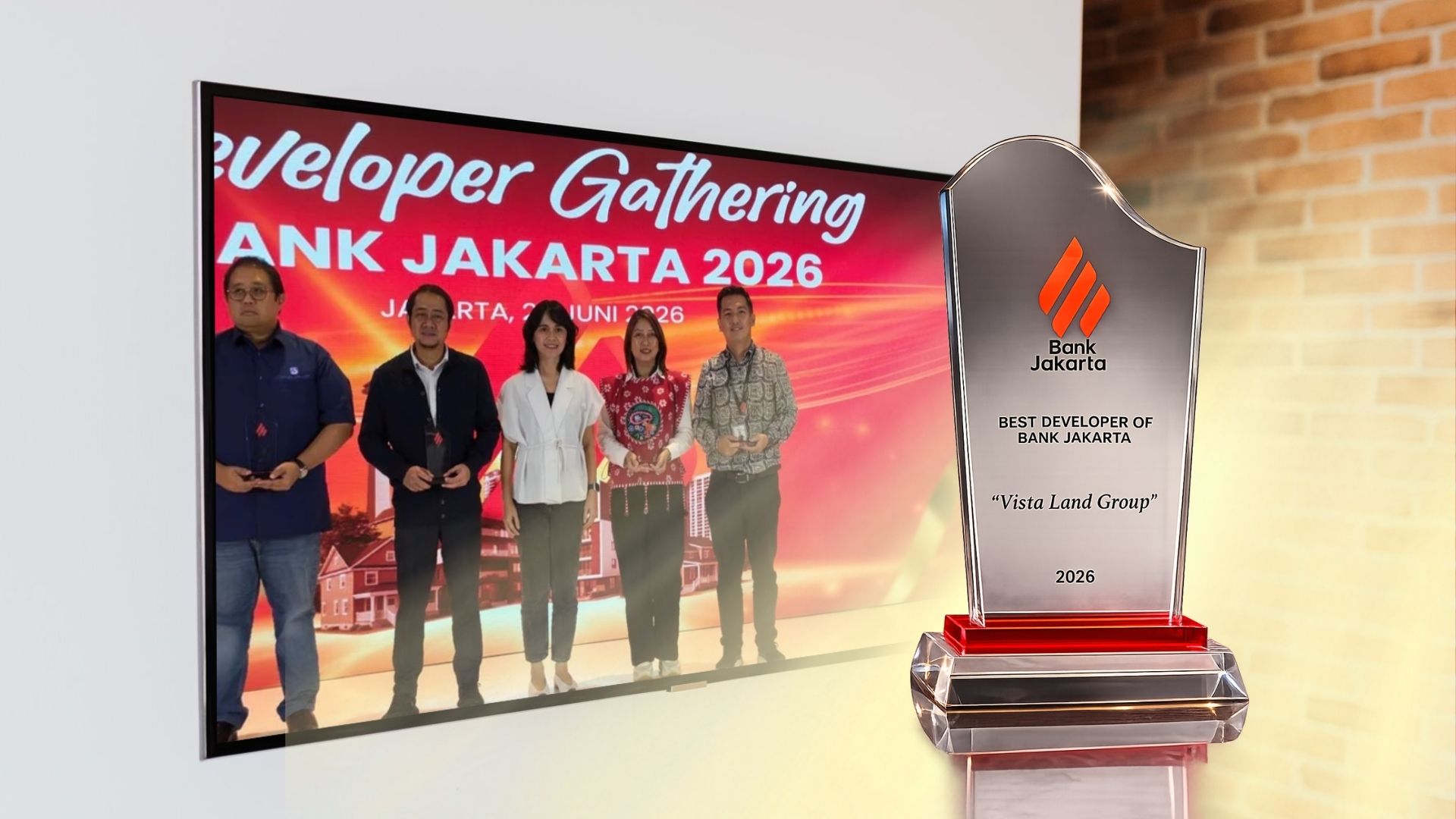 Vista Land Group meraih penghargaan Best Developer of Bank Jakarta 2026